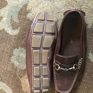 Cole Haan Leather Loafers with Gold belt detail